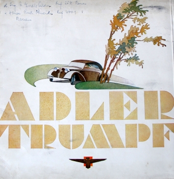 Adler Trumpf Modelprogram 1935 Reuters drawings Carbrochure (3327)